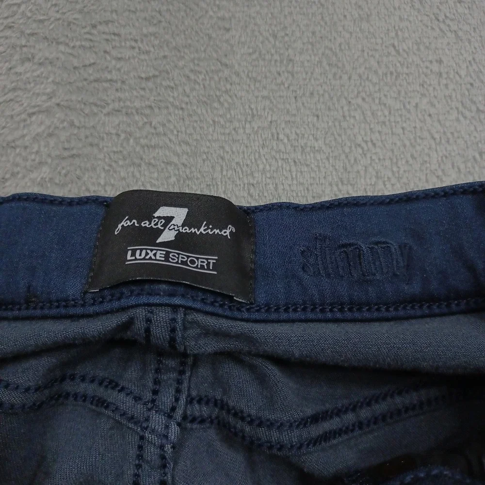 7 For All Man Kind Jeans Mens 30x30 Blue Denim Lux Sports‎ Slimmy Preppy Stretch